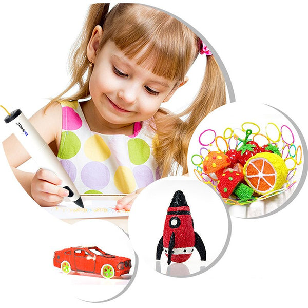 Low Temperature 3D Printing Pen for Kids with 10 Colors Free PCL Filaments
