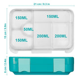 Kids Bento Lunch Boxes with Removable Ice Pack Mint