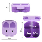 Purple Bunny Bento Lunch Boxes for Kids