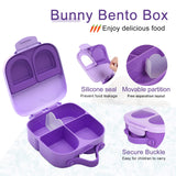 Purple Bunny Bento Lunch Boxes for Kids