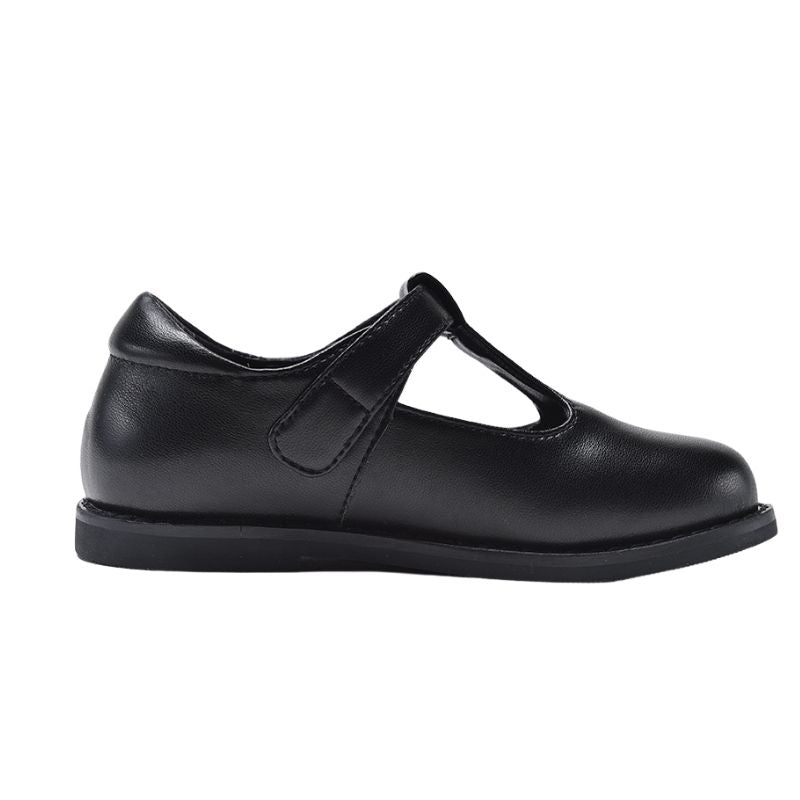 100% Leather Junior Velcro Mary Jane School Shoes