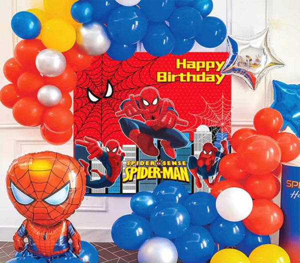 Kids Birthday Party Balloon Garland Kit-Spider-Man