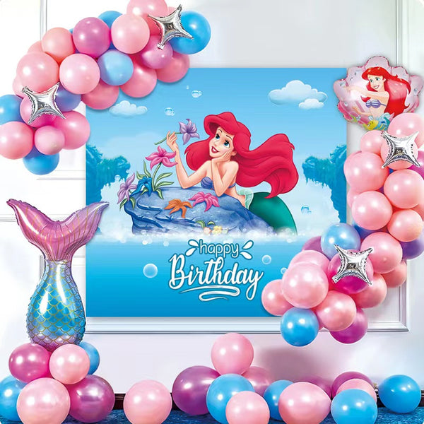 Kids Birthday Party Balloon Garland Kit-Mermaid