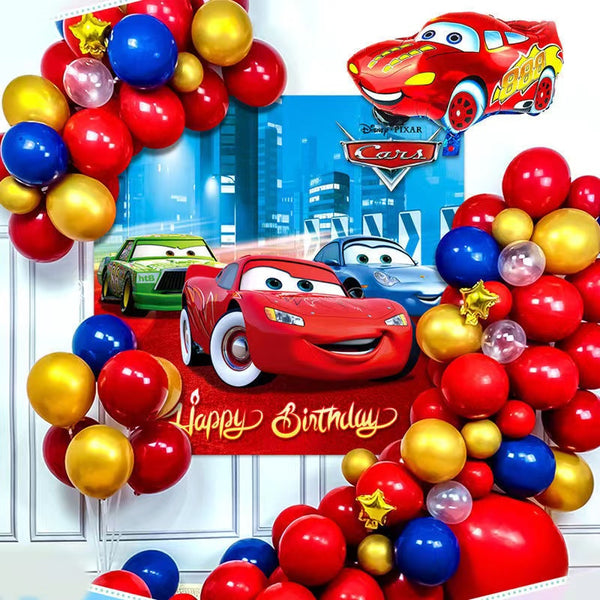 Kids Birthday Party Balloon Garland Kit-Racing Car