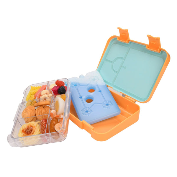 Kids Leak Proof  Bento Lunch Boxes with Removable Ice Pack Orange
