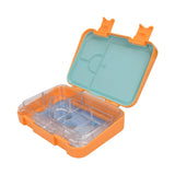 Kids Leak Proof  Bento Lunch Boxes with Removable Ice Pack Orange