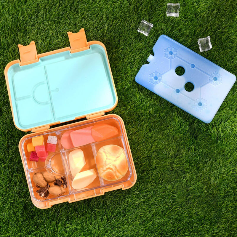 Kids Leak Proof  Bento Lunch Boxes with Removable Ice Pack Orange