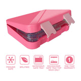 Kids Leak Proof  Bento Lunch Boxes with Removable Ice Pack Pink