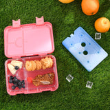 Kids Leak Proof  Bento Lunch Boxes with Removable Ice Pack Pink