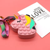 Kids Cute Cartoon Coin Purse & Wallet Girls Crossbody Shoulder Bag-Pony Pink