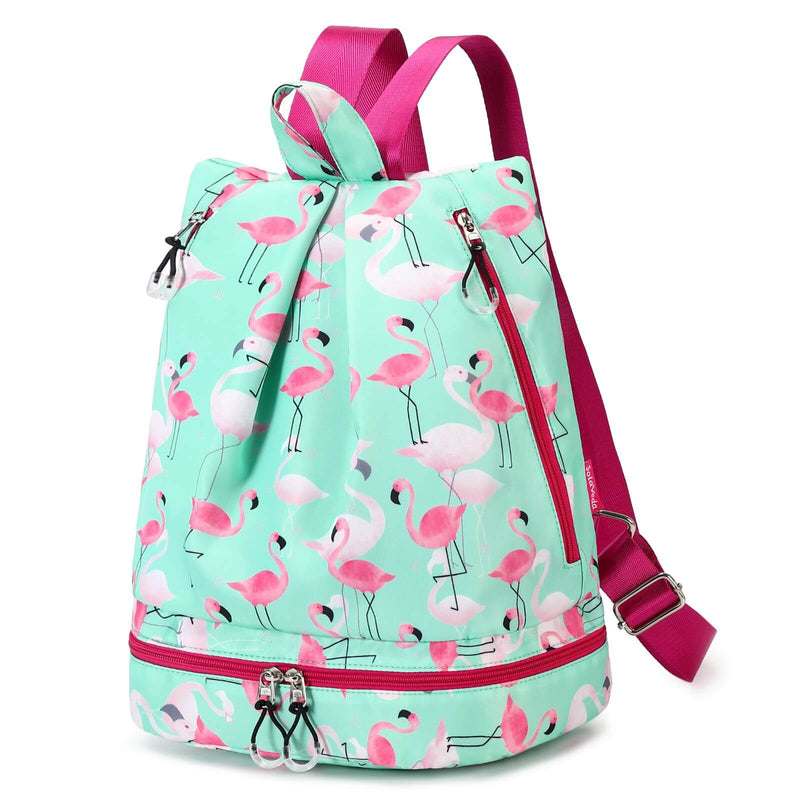 kids swim bag flamingo