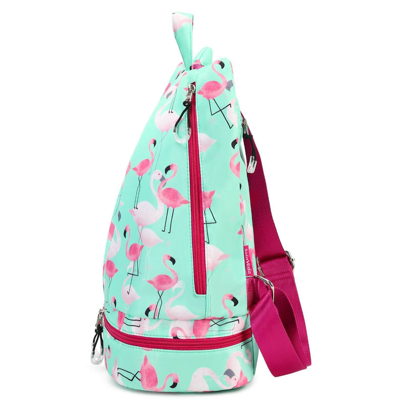 kids swim bag flamingo