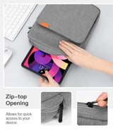 Grey Laptop Sleeve 13 inch Black with Shoulder Straps