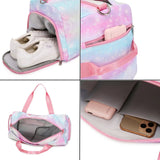 pink unicorn gym duffle bag