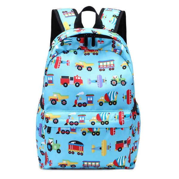 School Bags for Boys Kids Backpacks-Blue Mini Car