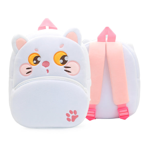 White Cat Toddler & Daycare Backpack