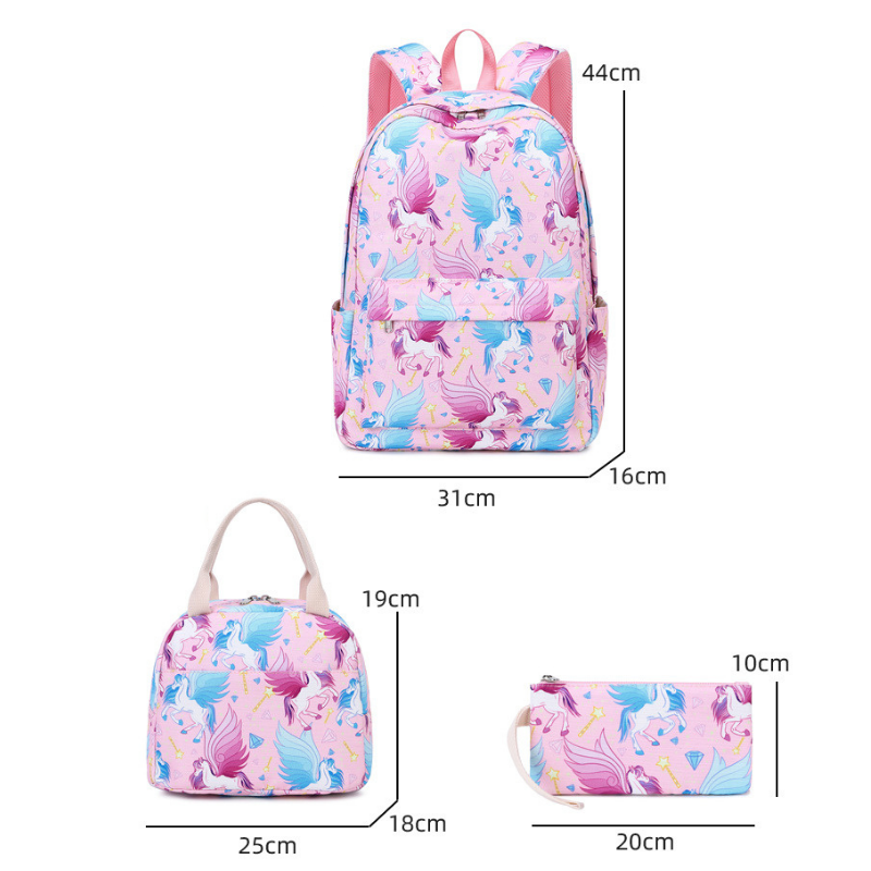 unicorn school bag set