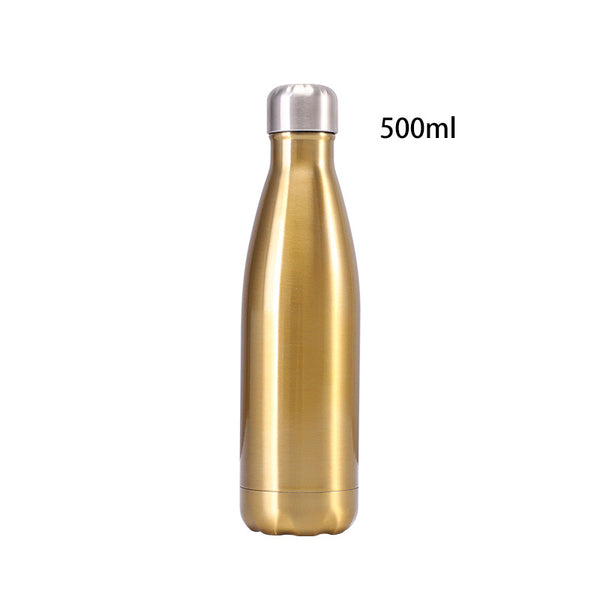 Stainless Steel Insulated Drink Bottles Water bottles 500ml Champagne Gold
