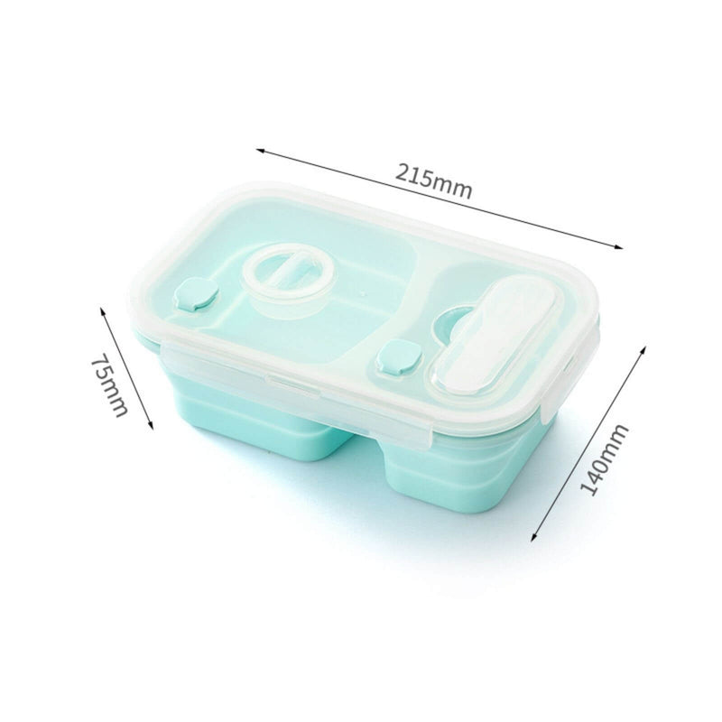 Eco silicone collapsible bento style lunchboxes