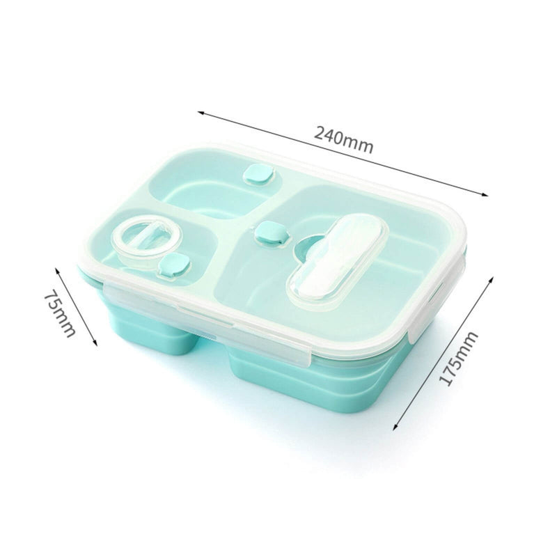 Eco silicone collapsible bento style lunchboxes