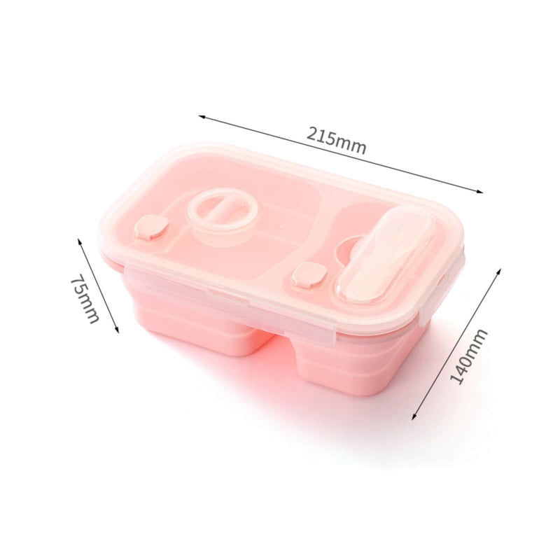 Eco silicone collapsible bento style lunchboxes