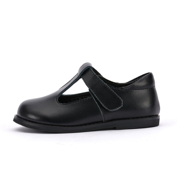 100% Leather Junior Velcro Mary Jane School Shoes