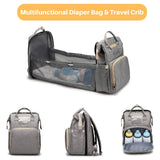 Nappy Diaper Bag Backpack All-in-one Baby Bags Multifunction Travel Crib with Portable changing Pad