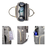 Nappy Diaper Bag Backpack All-in-one Baby Bags Multifunction Travel Crib with Portable changing Pad