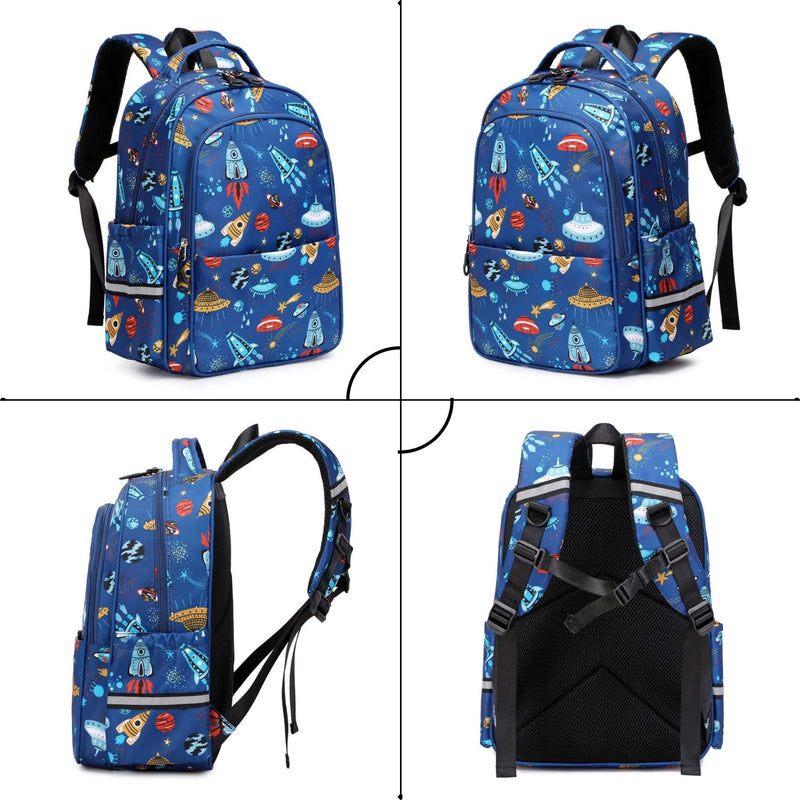 Kids Backpack Spaceship Blue