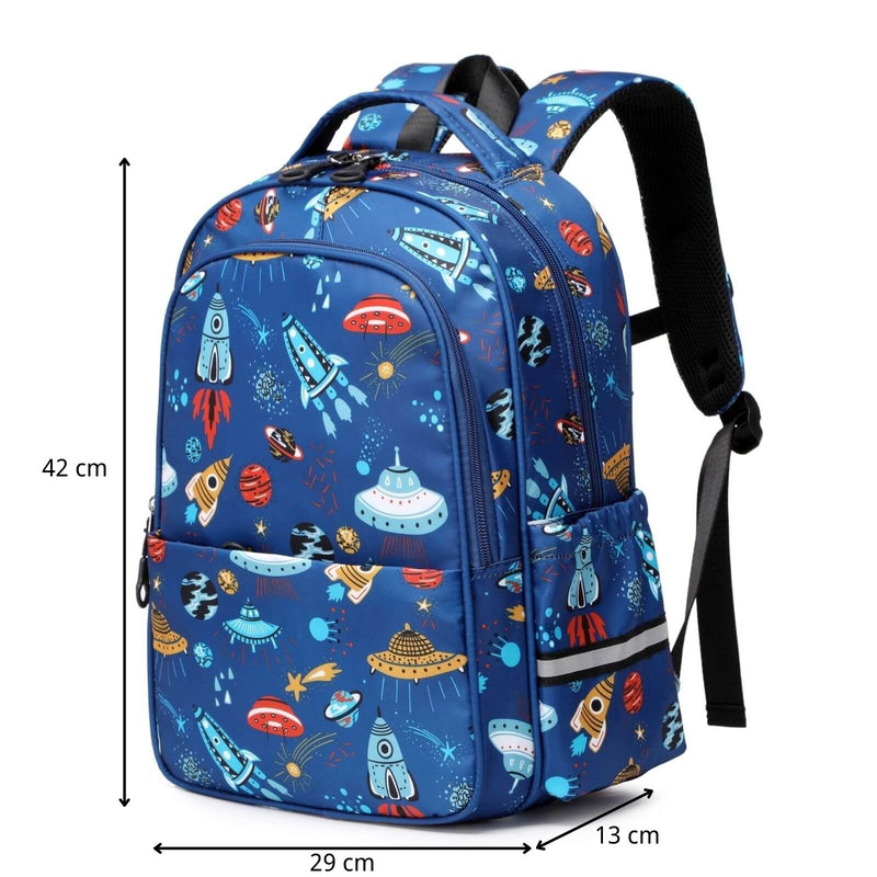 Kids Backpack Spaceship Blue