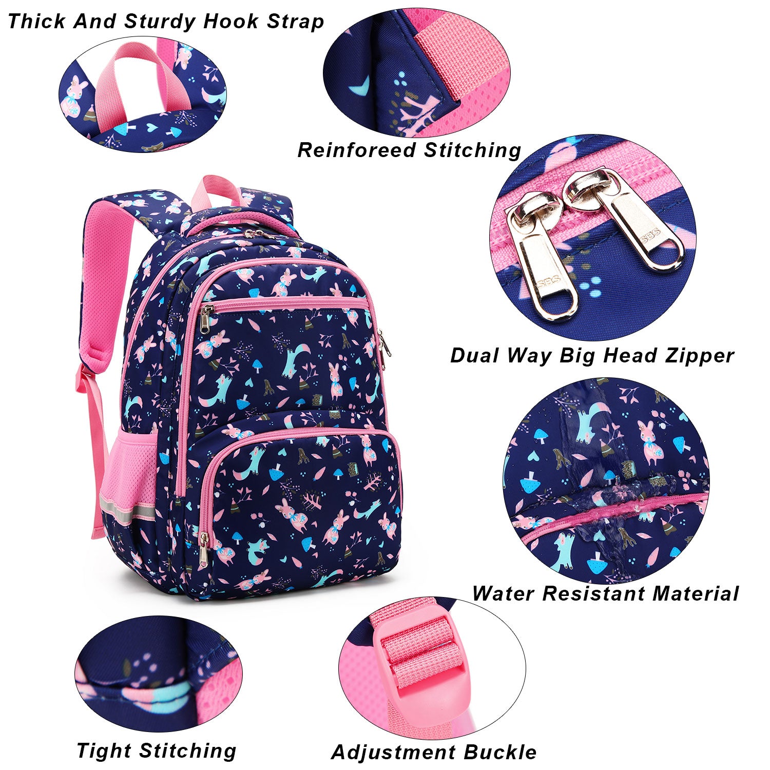 Girls School Bags, Kids Backpack NZ, Bunny Backpack Kid Happy Kid