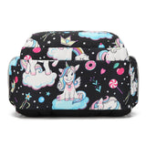 Black Rainbow Unicorn Backpack Set