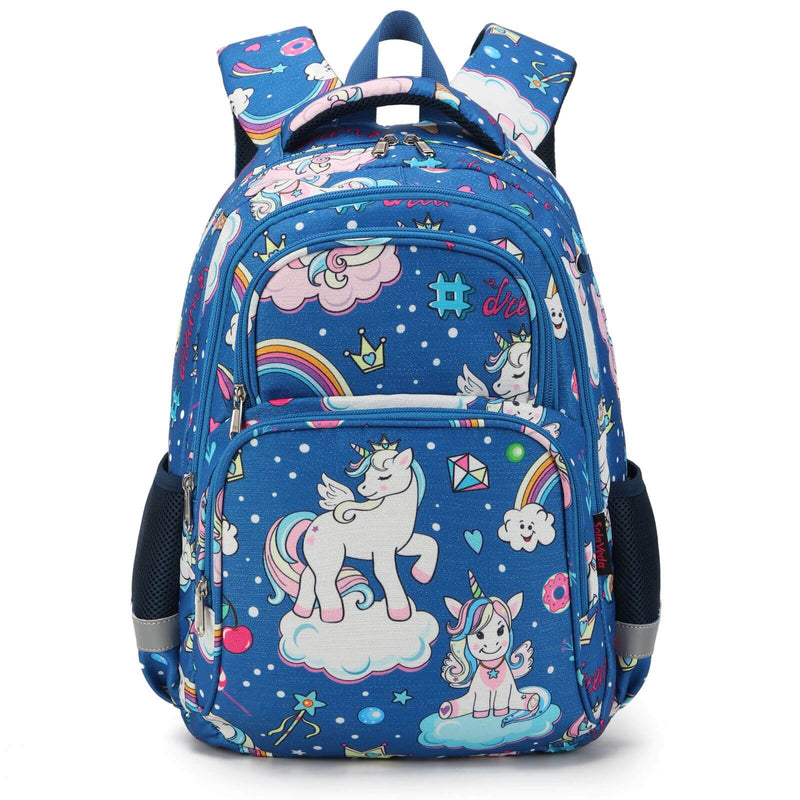 Blue Rainbow Unicorn Backpack Set