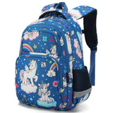 Blue Rainbow Unicorn Backpack Set