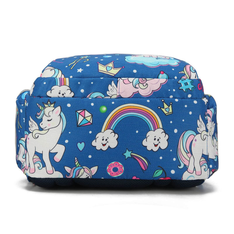 Blue Rainbow Unicorn Backpack Set